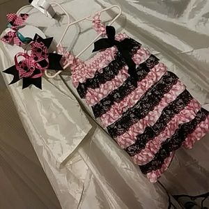 Minnie mouse lace and satin romper sizes newborn-5